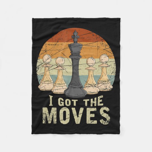 Schachspieler Fleecedecke (Vorderseite)