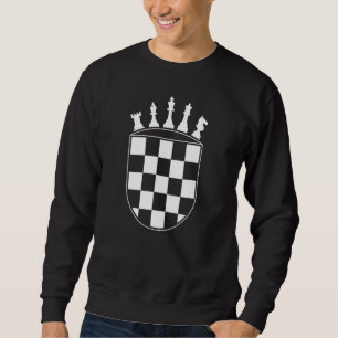 Schachspieler für kroatische Flagge Schachbrett Sweatshirt