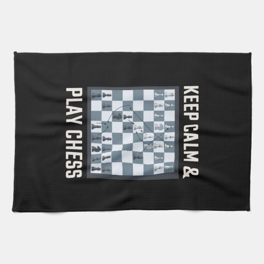 Schachspieler Geschirrtuch (Horizontal)