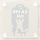 Schachspieler Glasuntersetzer (Rückseite)