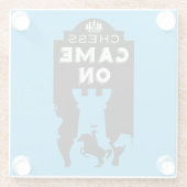 Schachspieler Glasuntersetzer (Rückseite)