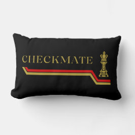 Schachspieler im Schachspiel zitieren rotes Gold Lendenkissen