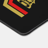 Schachspieler im Schachspiel zitieren rotes Gold Schreibtischunterlage (Ecke)