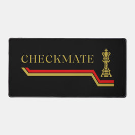 Schachspieler im Schachspiel zitieren rotes Gold Schreibtischunterlage