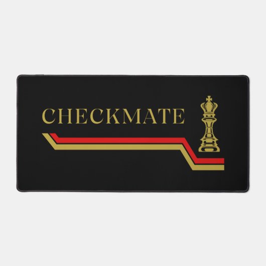 Schachspieler im Schachspiel zitieren rotes Gold Schreibtischunterlage (Vorderseite)