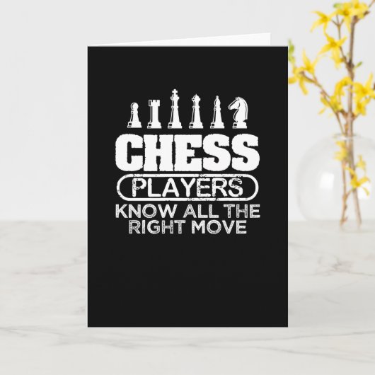 Schachspieler Karte (Gelbe Blume)