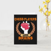 Schachspieler Lieben Hirn Beängstigendes Halloween Karte (Gelbe Blume)