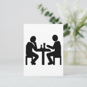 Schachspieler Postkarte (Stehend Vorderseite)