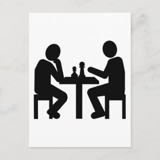 Schachspieler Postkarte