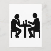 Schachspieler Postkarte (Vorderseite)
