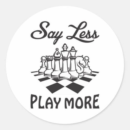 Schachspieler Schachbrett Schachbrett Geschenkidee Runder Aufkleber (Vorderseite)