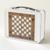 Schachspieler, Schachspiel, Strategie, Metall Brotdose (Rückseite)