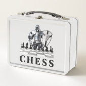 Schachspieler, Schachspiel, Strategie, Metall Brotdose (Vorderseite)