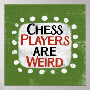 Schachspieler sind seltsame Poster Wall Art
