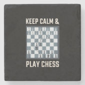 Schachspieler Steinuntersetzer (Vorderseite)