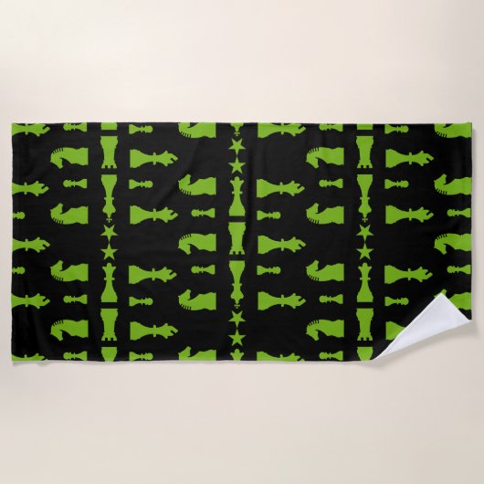 Schachspieler Strandtuch (Vorderseite)