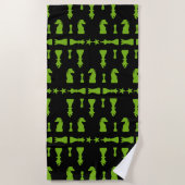 Schachspieler Strandtuch (Vorderseite)