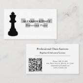 Schachspieler Visitenkarte (Vorne/Hinten)
