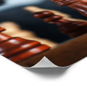 Schachspieler - Werteplakatpapier (Matte) Poster (Ecke)