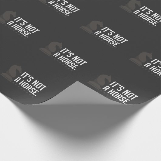 Schachspieler Zitat Ritterstück kein Pferd Geschenkpapier (Ecke)