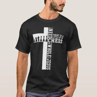 Schachspielerteil Vintag Christliches Jesus Cross  T-Shirt