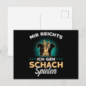 Schachspielgeschenk Postkarte (Vorne/Hinten)