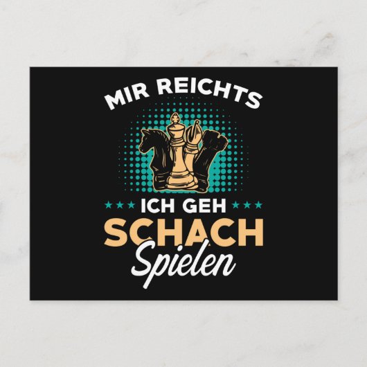 Schachspielgeschenk Postkarte (Vorderseite)