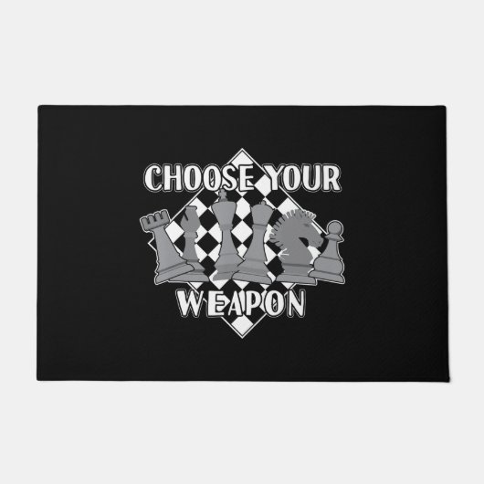 Schachspielstrategie als Geschenk für einen Schach Fußmatte (Vorderseite)