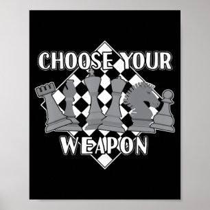 Schachspielstrategie als Geschenk für einen Schach Poster