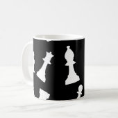 Schachspielstücke Kaffeetasse (Vorderseite Links)