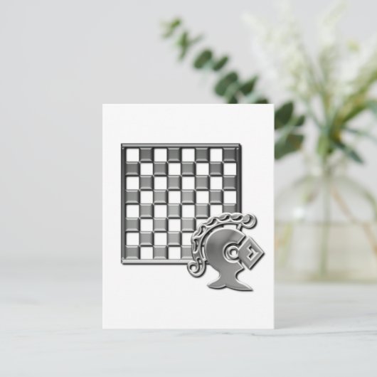 Schachstrategie Postkarte (Stehend Vorderseite)