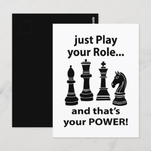 Schachstrategieplayer Postkarte