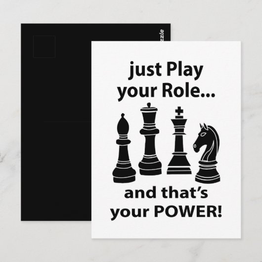 Schachstrategieplayer Postkarte (Vorne/Hinten)