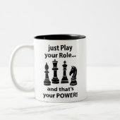 Schachstrategieplayer Zweifarbige Tasse (Links)