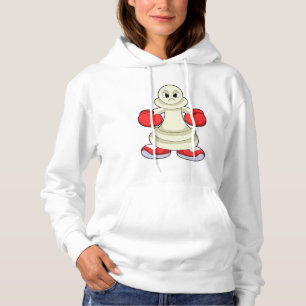 Schachstück als Boxer mit Boxhandschuhen befestigt Hoodie