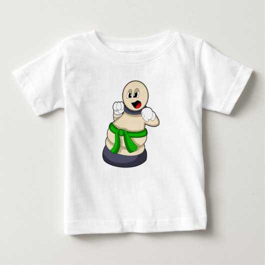 Schachstück am Schach befestigt Baby T-shirt (Vorderseite)