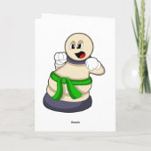 Schachstück am Schach befestigt Karte (Rückseite)