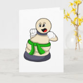 Schachstück am Schach befestigt Karte (Gelbe Blume)