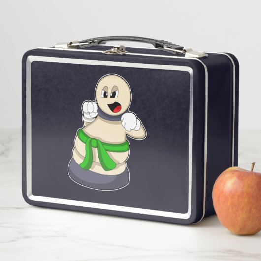 Schachstück am Schach befestigt Metall Brotdose (Beispiel)