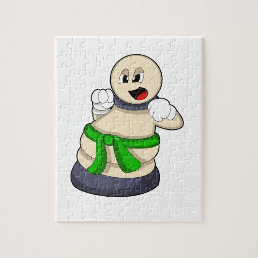 Schachstück am Schach befestigt Puzzle (Vertikal)