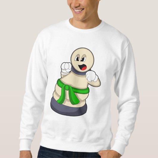 Schachstück am Schach befestigt Sweatshirt (Vorderseite)