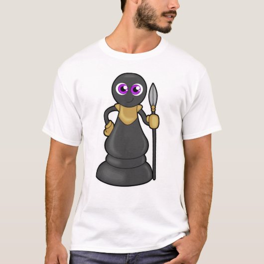 Schachstück bei Schach mit Spear gepaart T-Shirt (Vorderseite)
