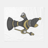 Schachstück Bischofsstab Schach Fleecedecke (Vorderseite (Horizontal))