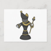 Schachstück Bischofsstab Schach Postkarte (Vorderseite)
