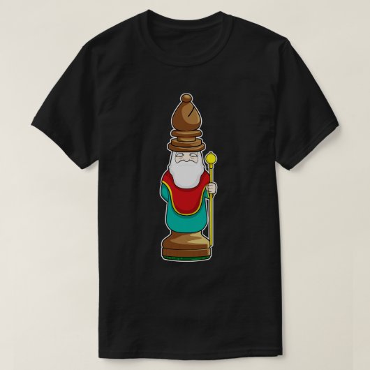Schachstück Bishop Schach 1 T-Shirt (Design vorne)