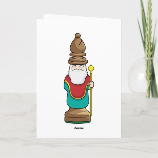 Schachstück Bishop Schach Karte (Rückseite)