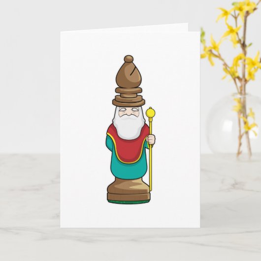 Schachstück Bishop Schach Karte (Gelbe Blume)