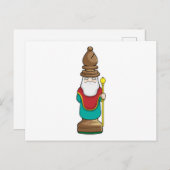 Schachstück Bishop Schach Postkarte (Vorne/Hinten)