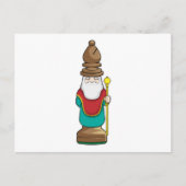 Schachstück Bishop Schach Postkarte (Vorderseite)