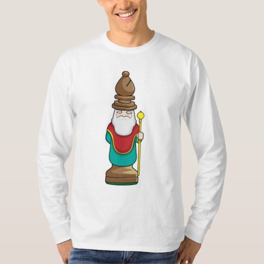Schachstück Bishop Schach T-Shirt (Vorderseite)